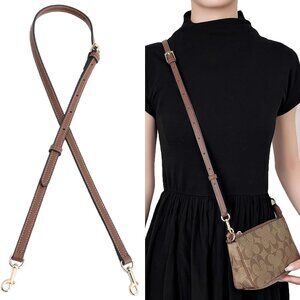 Versatile Brown Microfiber Leather Purse Strap - Replacement for Handbags